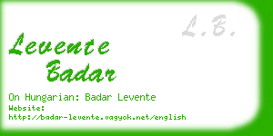 levente badar business card